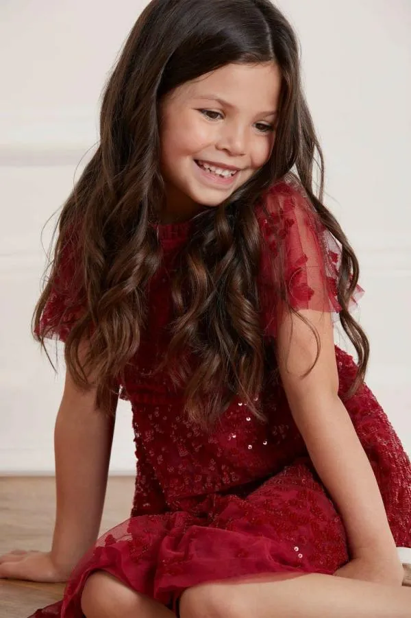 KIDS Needle and Thread Aurora Kids Dress Red KIDS Needle and Thread Aurora Kids Dress Red