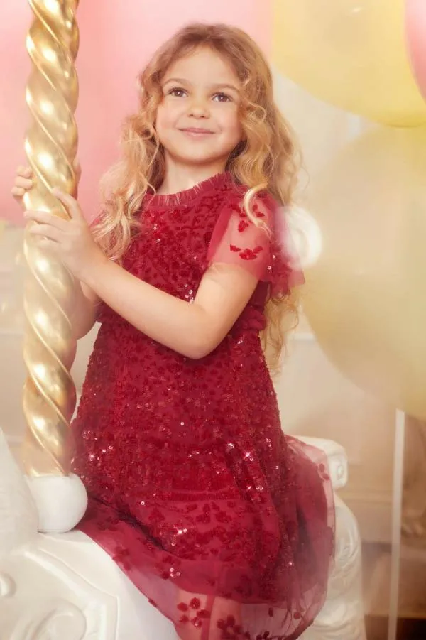 KIDS Needle and Thread Aurora Kids Dress Red KIDS Needle and Thread Aurora Kids Dress Red