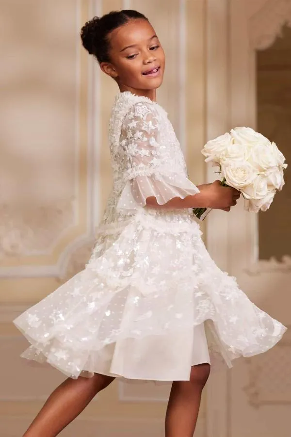 KIDS Needle and Thread Constellation Gloss Kids Dress Champagne