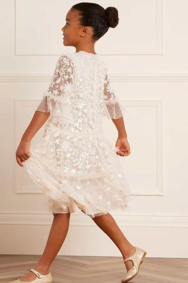 KIDS Needle and Thread Constellation Gloss Kids Dress Champagne