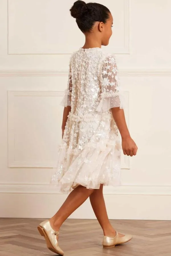 KIDS Needle and Thread Constellation Gloss Kids Dress Champagne