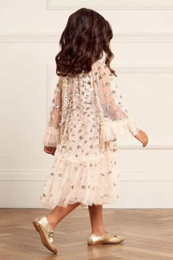 KIDS Needle and Thread Glisten Kids Dress Beige KIDS Needle and Thread Glisten Kids Dress Beige