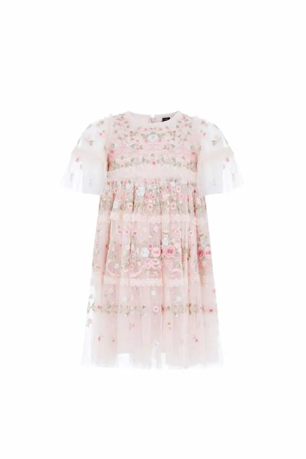 KIDS Needle and Thread Ribbon Bouquet Kids Dress Pink KIDS Needle and Thread Ribbon Bouquet Kids Dress Pink