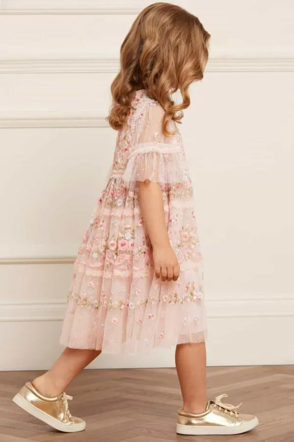 KIDS Needle and Thread Ribbon Bouquet Kids Dress Pink KIDS Needle and Thread Ribbon Bouquet Kids Dress Pink