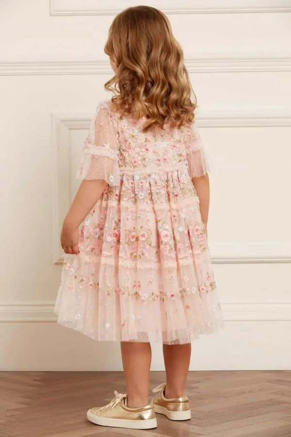 KIDS Needle and Thread Ribbon Bouquet Kids Dress Pink KIDS Needle and Thread Ribbon Bouquet Kids Dress Pink