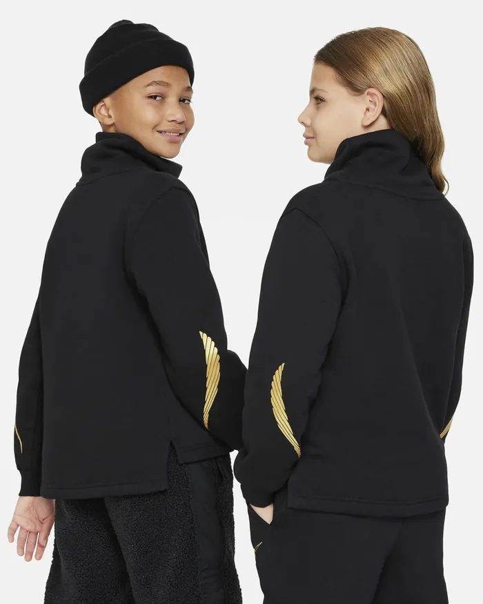 Kids Nike All Clothing Sportswear Club Fleece Blackmetallic Gold