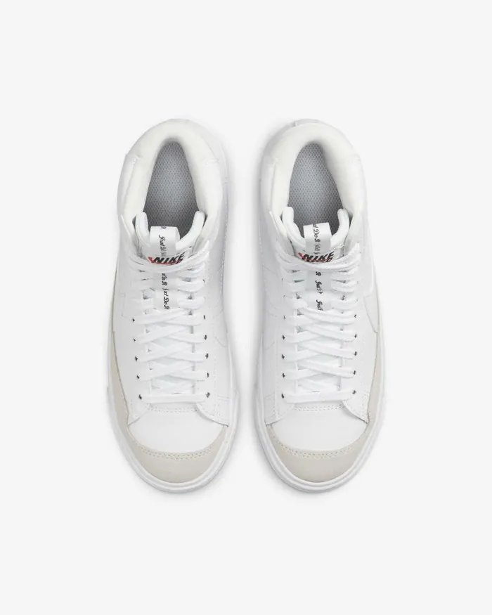 Kids Nike All Shoes Blazer Mid 03977 SE Dance Whitewhiteblackwhite