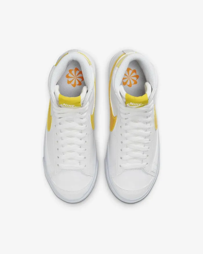 Kids Nike All Shoes Blazer Mid Next Nature Whitecitron Tintspeed Yellowvivid Orange