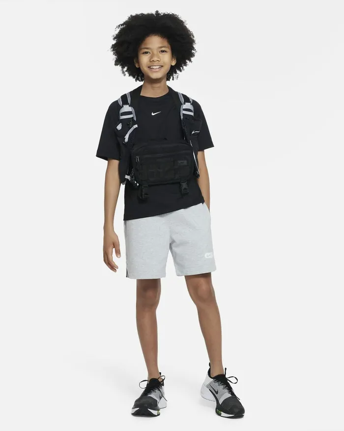 Kids Nike Shorts DriFIT Athletics Light Smoke Greyheatherwhite