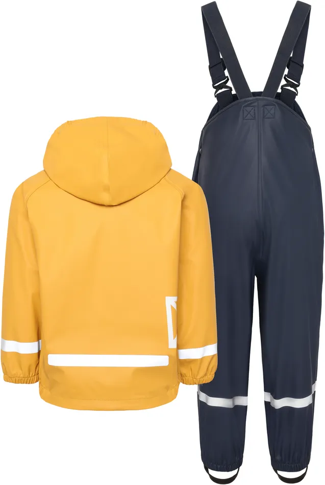 Kids Slaskeman Set Dark Pollen Didriksons Unlined Rain Set