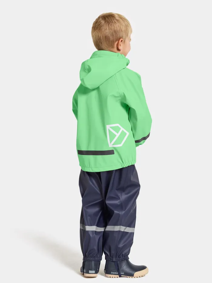 Kids Slaskeman Set Dusty Lime Didriksons Unlined Rain Set