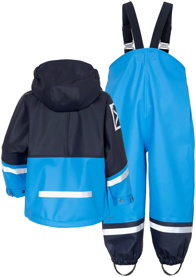 Kids Waterman Kid039s Set Classic Sharp Blue Didriksons Unlined Rain Set