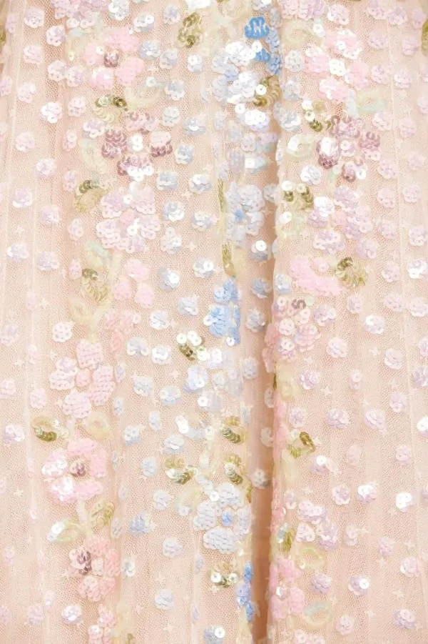 KIDSWomen Needle and Thread Confetti Gloss OffShoulder Ballerina Dress Champagne