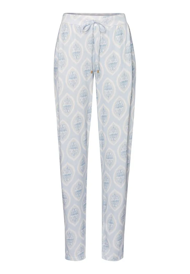 Knit Pants Print Soft Arabesque Women HANRO Pajama Bottoms