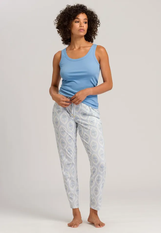 Knit Pants Print Soft Arabesque Women HANRO Pajama Bottoms