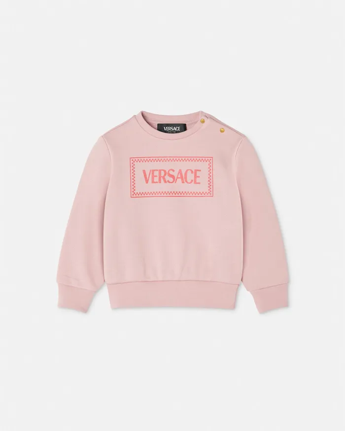 Knitwear and Sweatshirts Kids Versace 90s Vintage Logo Baby Sweatshirt Light Pink