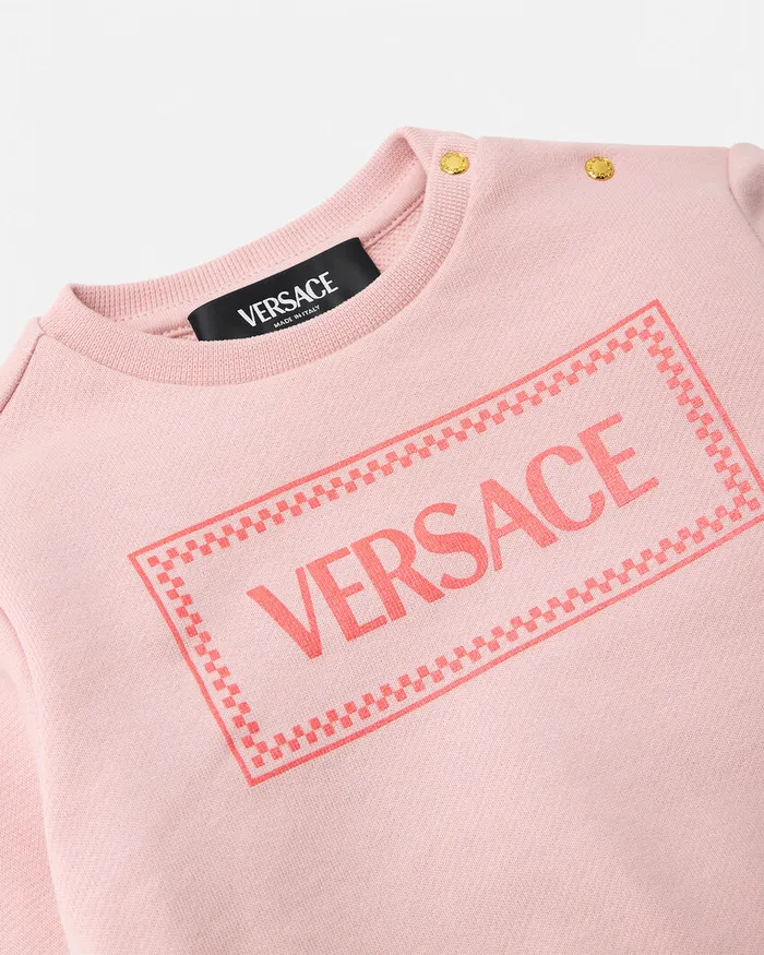 Knitwear and Sweatshirts Kids Versace 90s Vintage Logo Baby Sweatshirt Light Pink