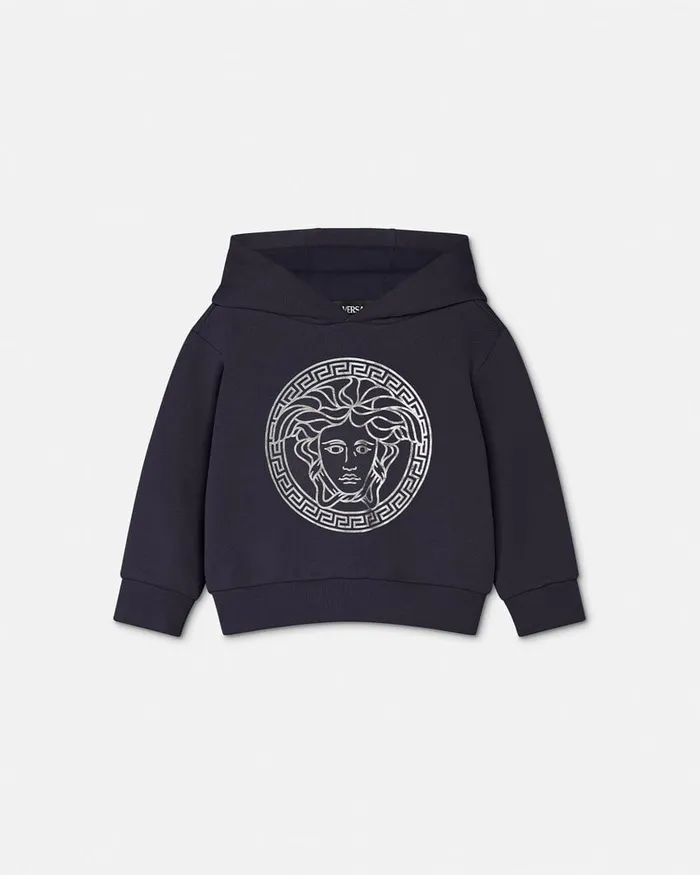 Knitwear and Sweatshirts Kids Versace Medusa Baby Hoodie Blue