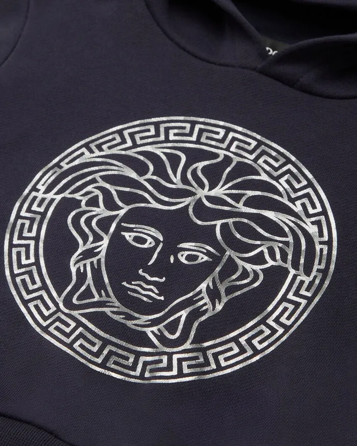Knitwear and Sweatshirts Kids Versace Medusa Baby Hoodie Blue