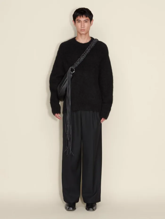 Knitwear Men Holzweiler Cohen Hairy Crew Black