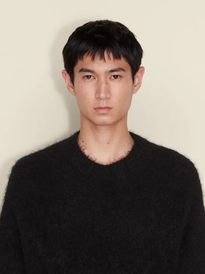 Knitwear Men Holzweiler Cohen Hairy Crew Black