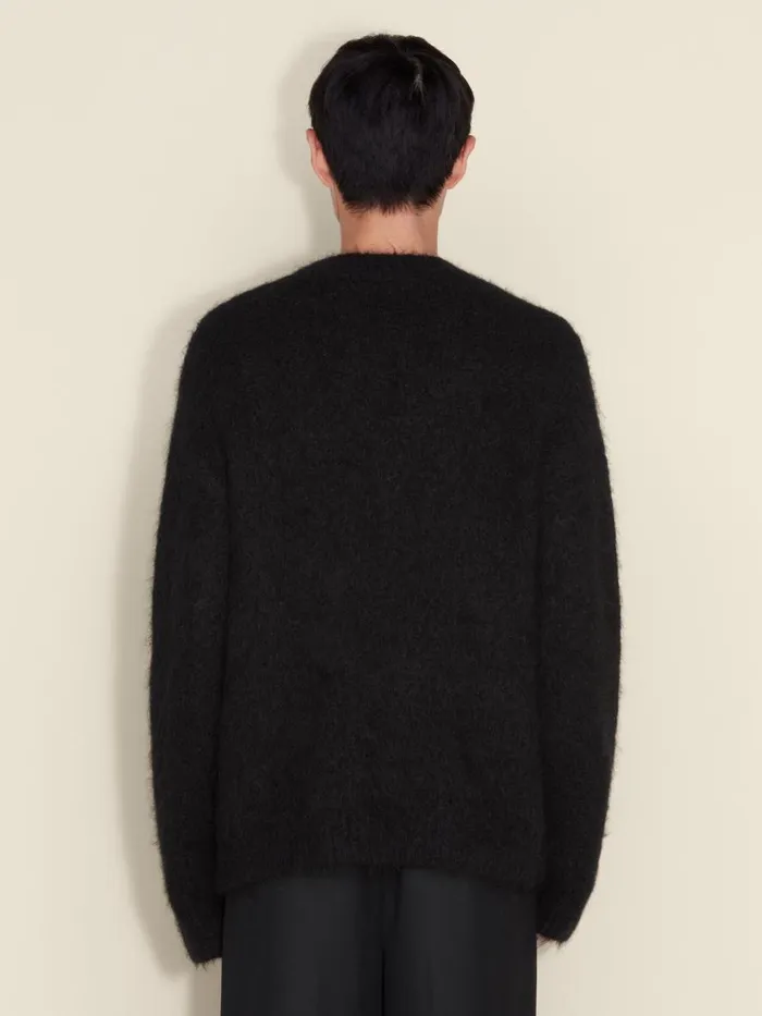 Knitwear Men Holzweiler Cohen Hairy Crew Black