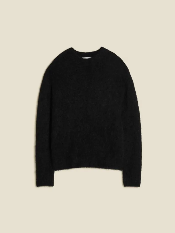 Knitwear Men Holzweiler Cohen Hairy Crew Black