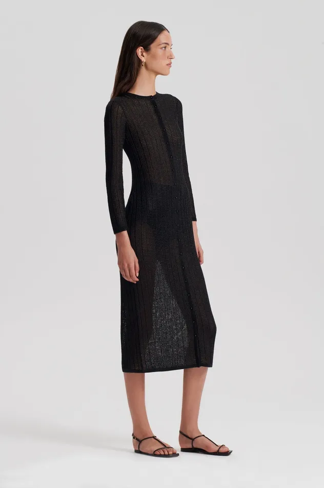 Knitwear METALLIC KNIT CARDIGAN BLACK Scanlan Theodore Women