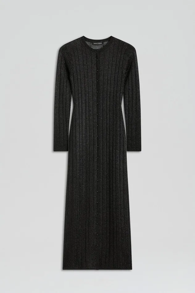 Knitwear METALLIC KNIT CARDIGAN BLACK Scanlan Theodore Women