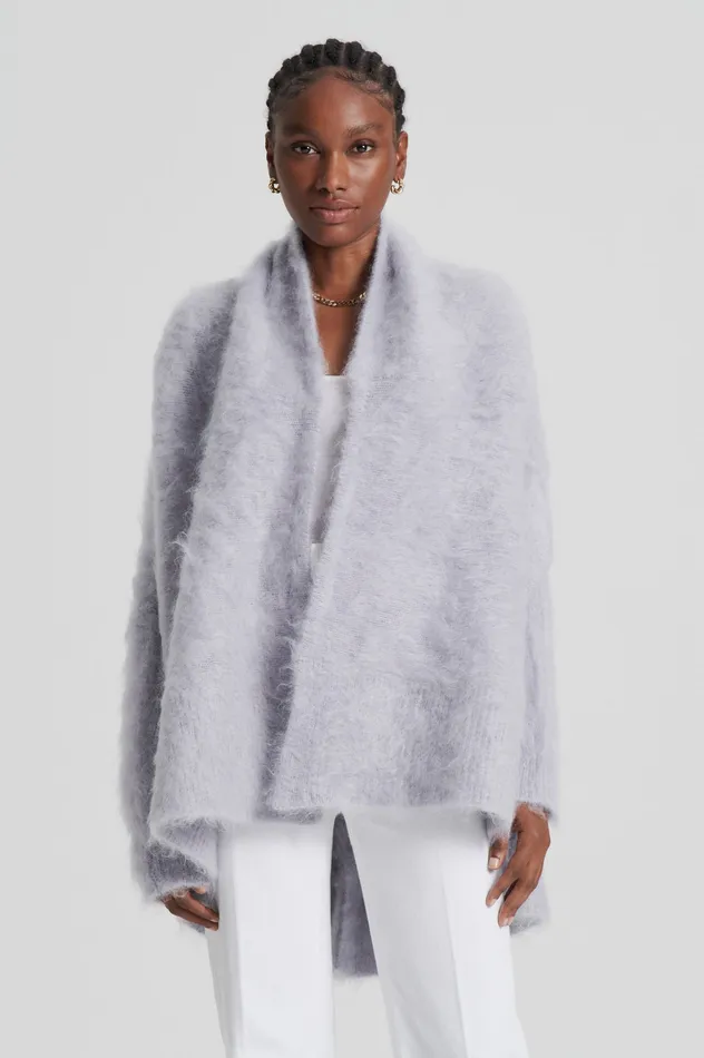 Knitwear Scanlan Theodore Women BRUSHED MOHAIR CARDIGAN 3 PALEGREY