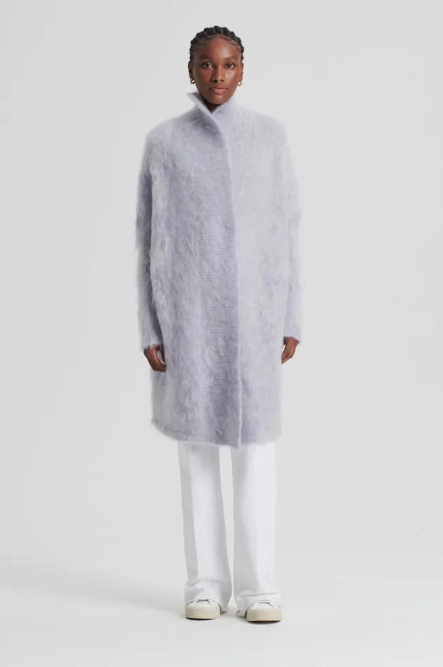 Knitwear Scanlan Theodore Women BRUSHED MOHAIR CARDIGAN 3 PALEGREY