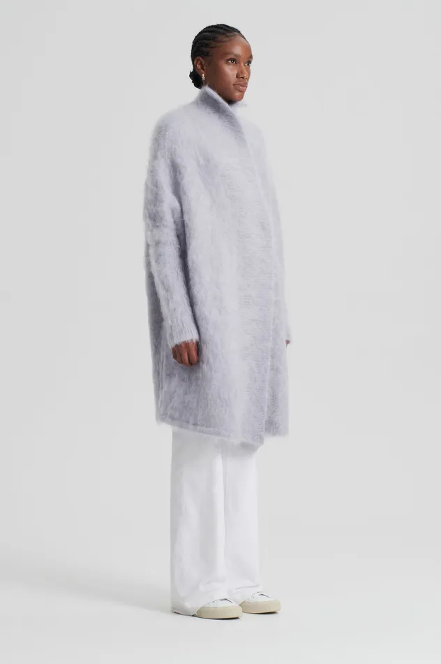 Knitwear Scanlan Theodore Women BRUSHED MOHAIR CARDIGAN 3 PALEGREY
