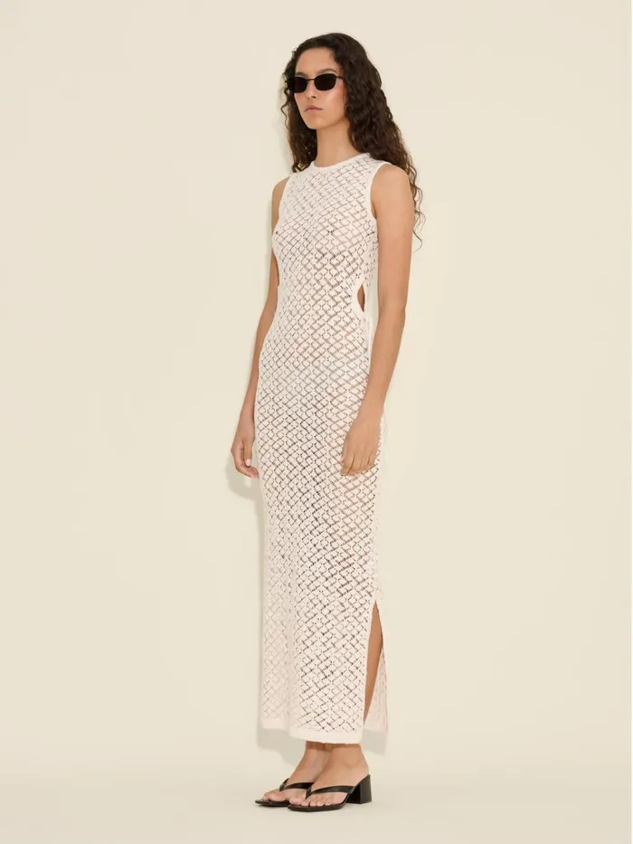Knitwear Women Holzweiler Cecilia Knit Dress Ecru