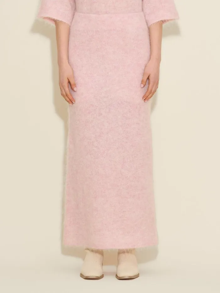 Knitwear Women Holzweiler Fluffy Knit Skirt Pink