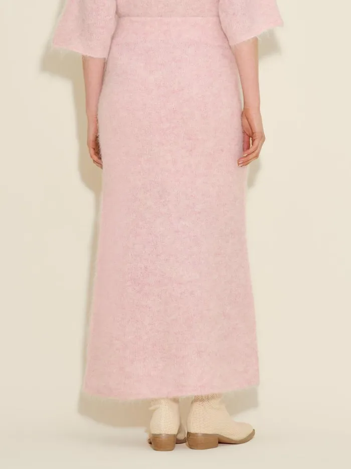 Knitwear Women Holzweiler Fluffy Knit Skirt Pink