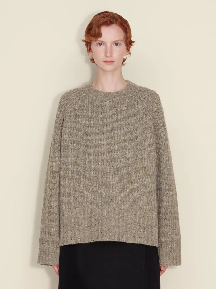 Knitwear Women Holzweiler Fure Multi Knit Sweater Lt Green Mix