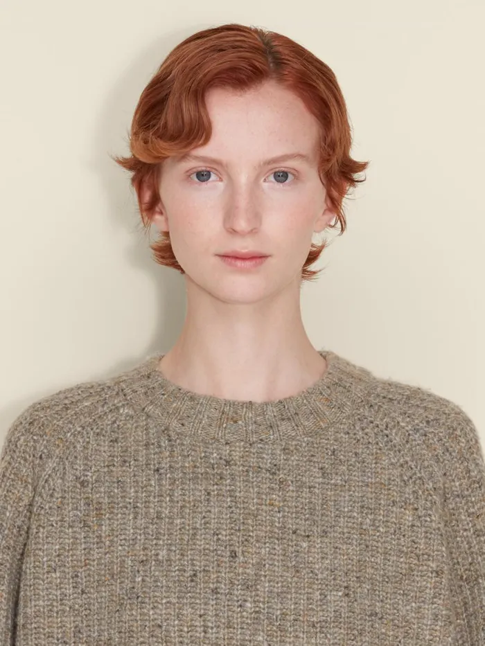 Knitwear Women Holzweiler Fure Multi Knit Sweater Lt Green Mix