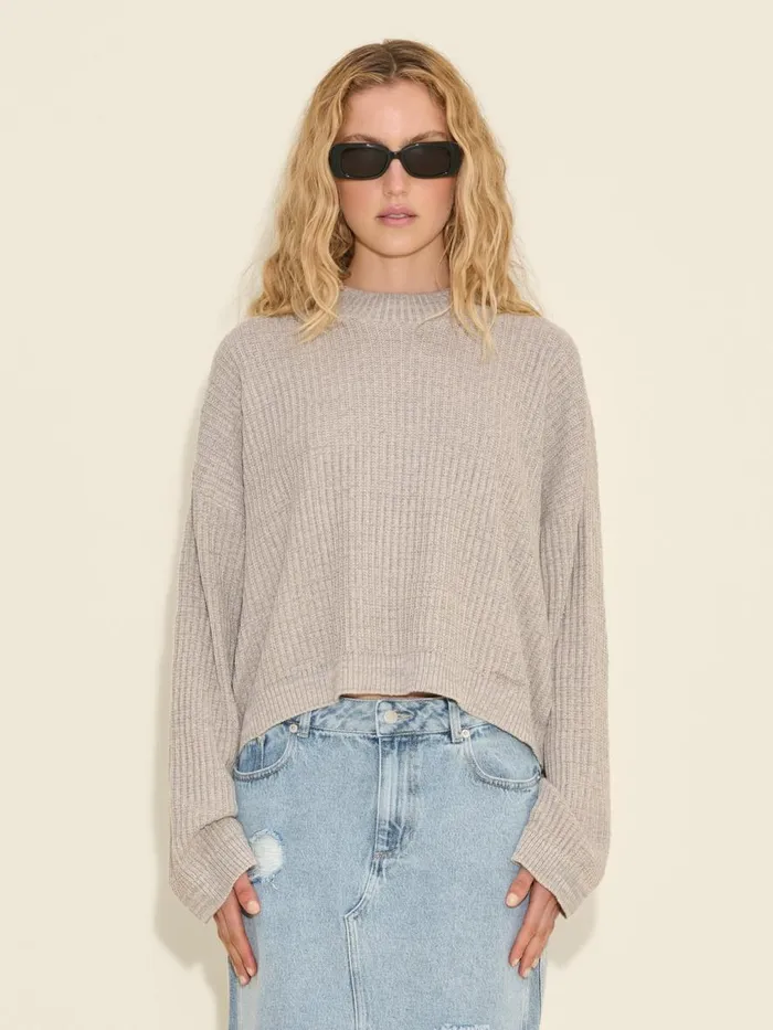 Knitwear Women Holzweiler Line Crew Neck Grey Mix