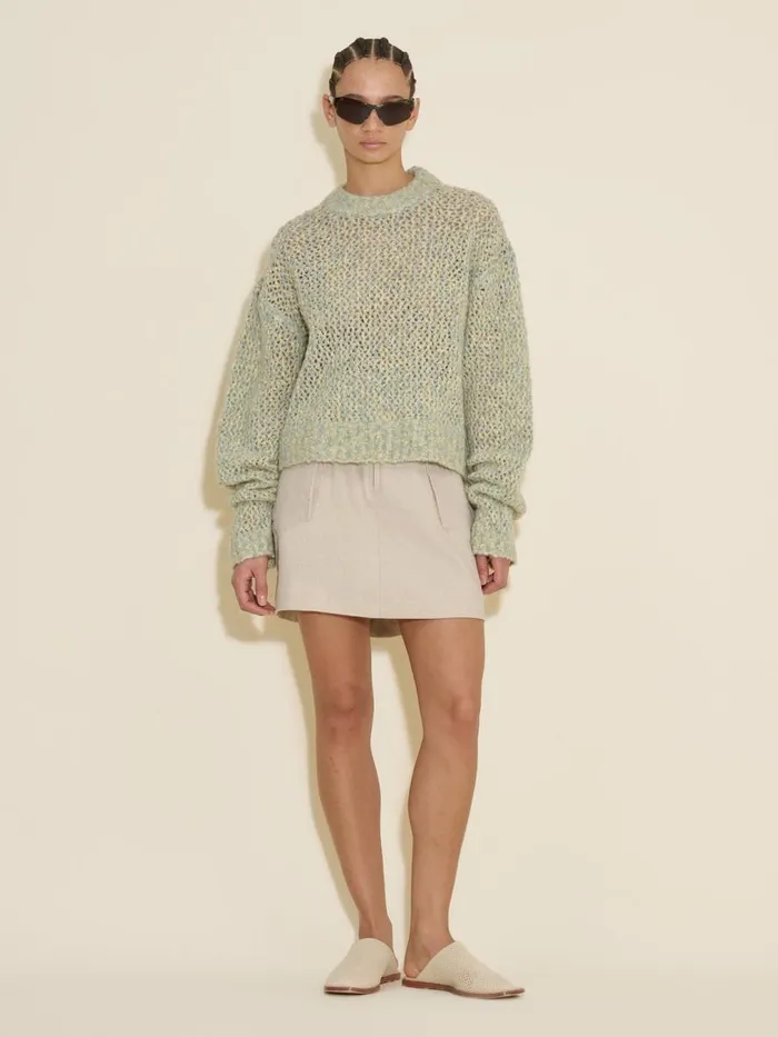 Knitwear Women Holzweiler Tine Field Crew Neck Lt Green Mix