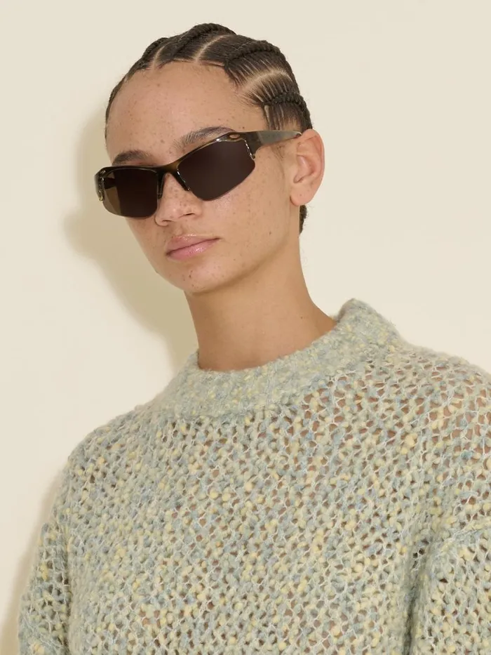 Knitwear Women Holzweiler Tine Field Crew Neck Lt Green Mix