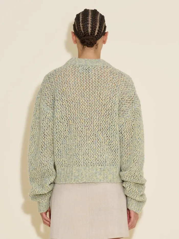Knitwear Women Holzweiler Tine Field Crew Neck Lt Green Mix