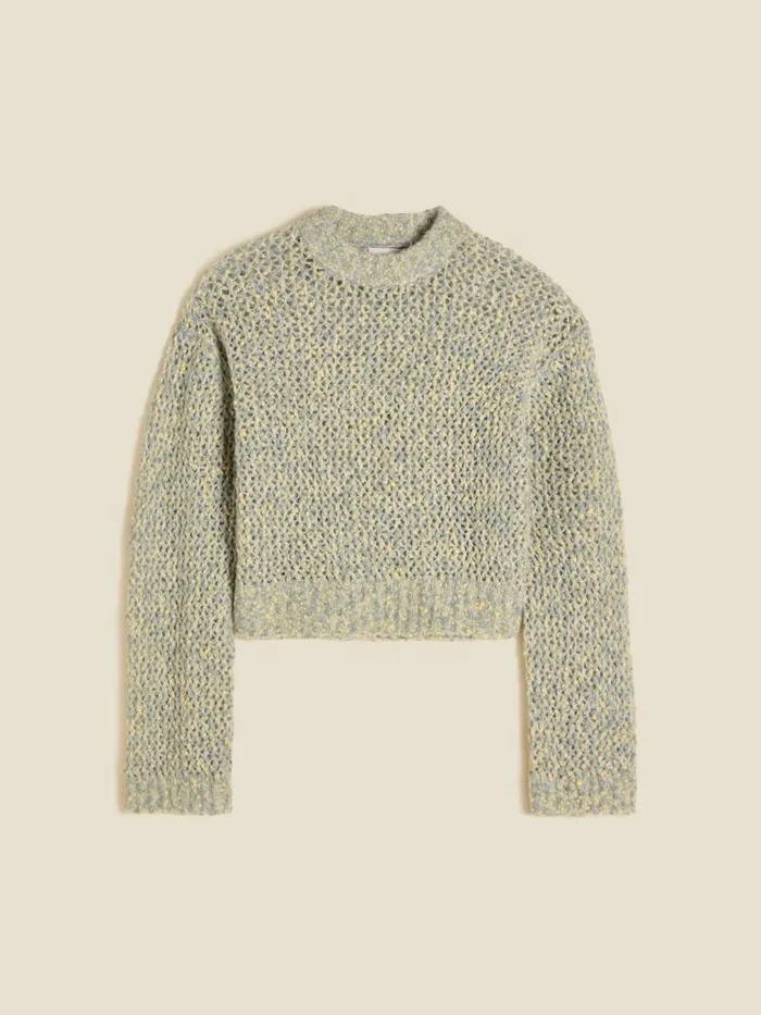 Knitwear Women Holzweiler Tine Field Crew Neck Lt Green Mix