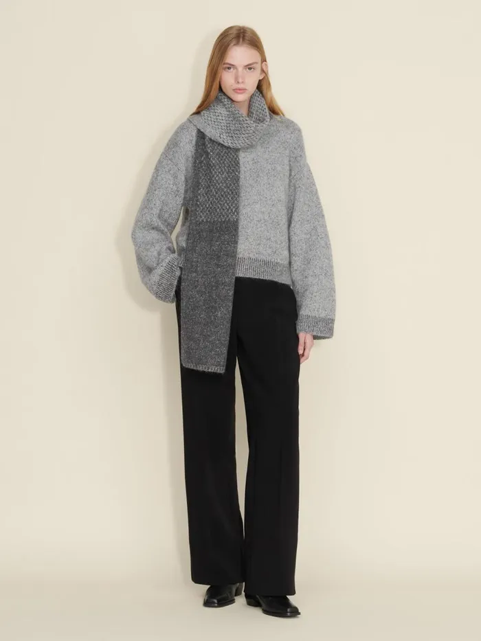Knitwear Women Holzweiler Tine Knit Crew Neck Dk Grey Mix