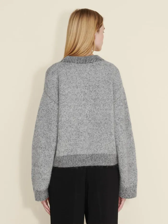 Knitwear Women Holzweiler Tine Knit Crew Neck Dk Grey Mix