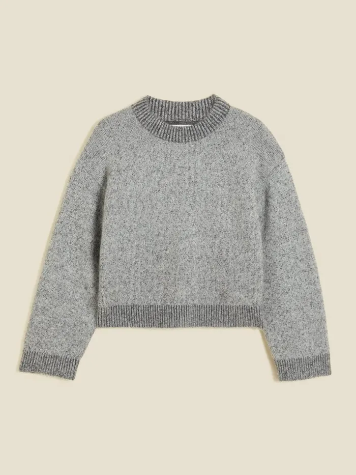Knitwear Women Holzweiler Tine Knit Crew Neck Dk Grey Mix