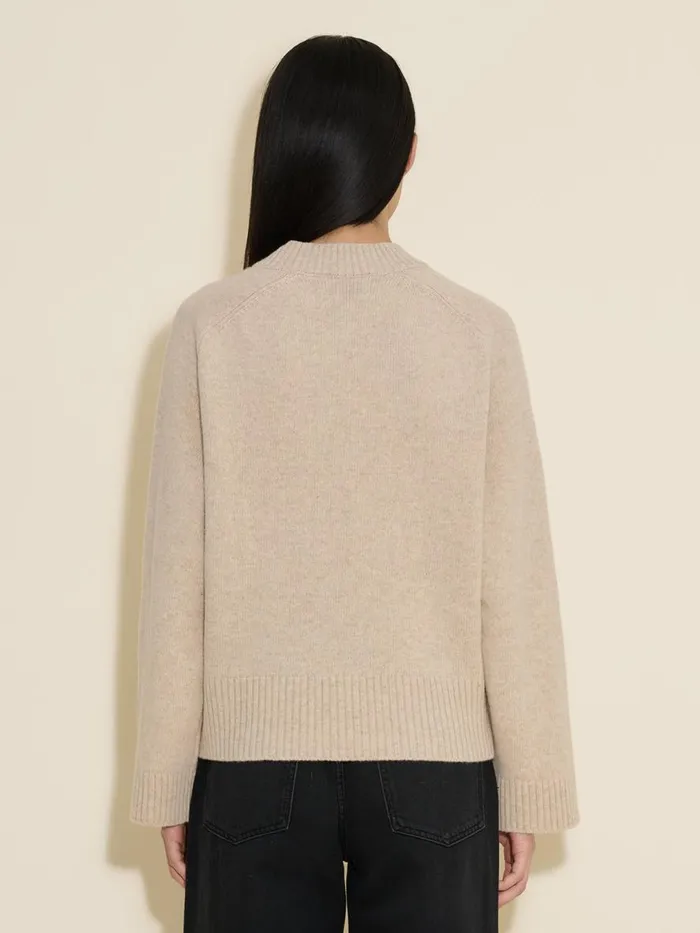 Knitwear Women Holzweiler W Lambswool Knit Crew Sand