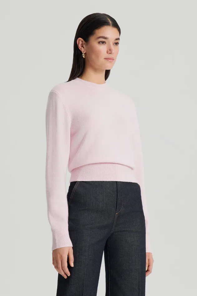 Knitwear Women Scanlan Theodore CASHMERE CREW SWEATER PALEPINK Knitwear Women Scanlan Theodore CASHMERE CREW SWEATER PALEPINK