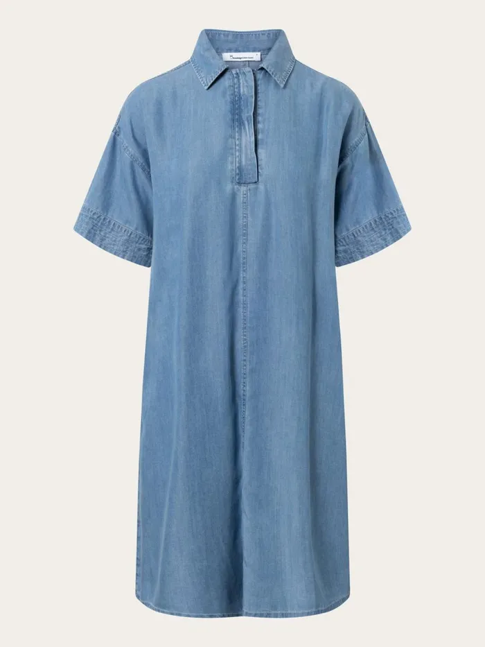 KnowledgeCotton Apparel Dresses And Skirts Ashape Denim Tencel Dress Vintage Indigo 8211 Women KnowledgeCotton Apparel Dresses And Skirts Ashape Denim Tencel Dress Vintage Indigo 8211 Women