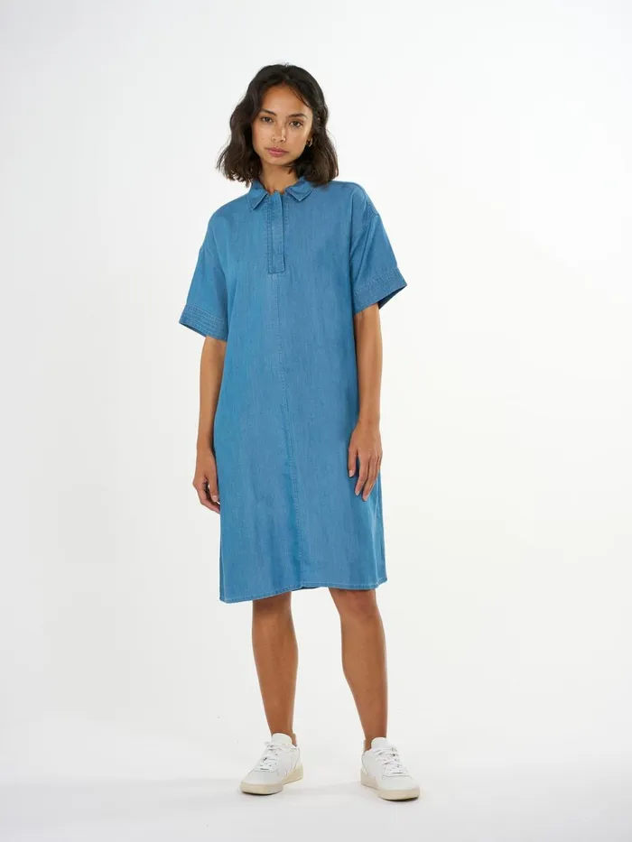 KnowledgeCotton Apparel Dresses And Skirts Ashape Denim Tencel Dress Vintage Indigo 8211 Women