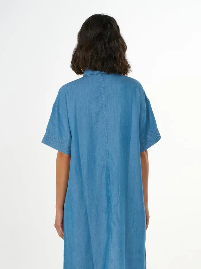 KnowledgeCotton Apparel Dresses And Skirts Ashape Denim Tencel Dress Vintage Indigo 8211 Women